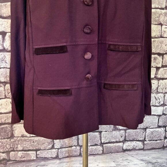 Dani Max Purple Button Down Long Sleeve Jacket Size 24WP - Picture 3 of 9